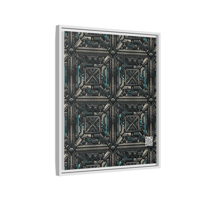 Tech Noir Futuristic Tech Aesthetic with a Dark Twist Matte Canvas, Framed (multi-color) - 8404 Design-59 B