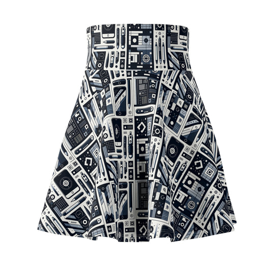 Minimalist Athleisure Minimalist Tech Women's Skater Skirt - 8404 Design-60