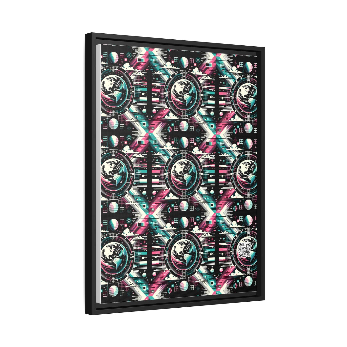Digital Artistry Digital-native Streetwear Matte Canvas, Framed (multi-color) - 8404 Design-62 A