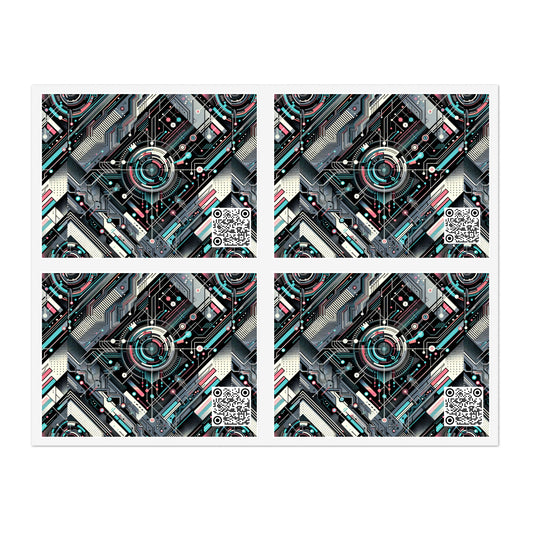 Tech-Infused Athleisure Tech-Forward Streetwear Sticker Sheets - 8404 Design-44