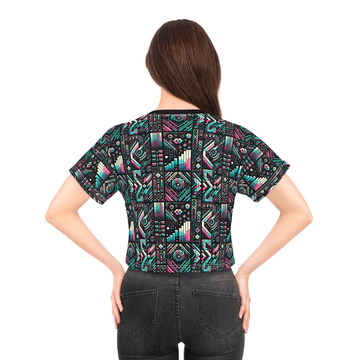 Digital Artistry Digital-native Streetwear Crop Tee - 8404 Design-60