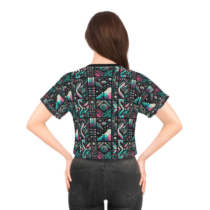 Digital Artistry Digital-native Streetwear Crop Tee - 8404 Design-60