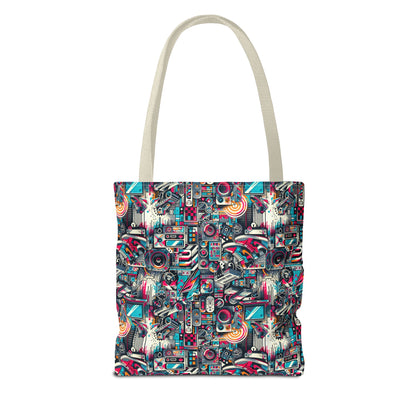 Urban Graffiti Fusion Eclectic Street Art Meets Modern Tech Culture Tote Bag - 8404 Design-50