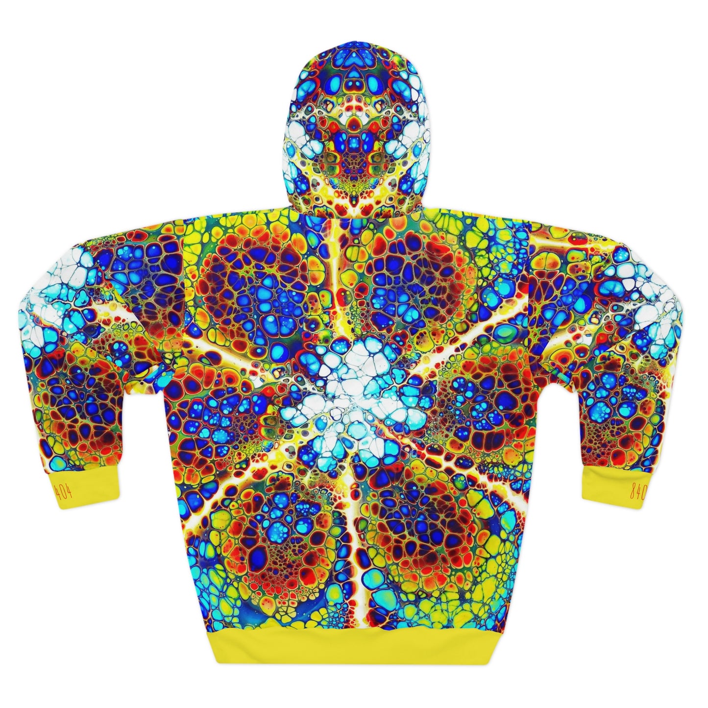 8404's Unisex Adult "Fusion Flower in Yellow" Fashion Pullover Hoodie