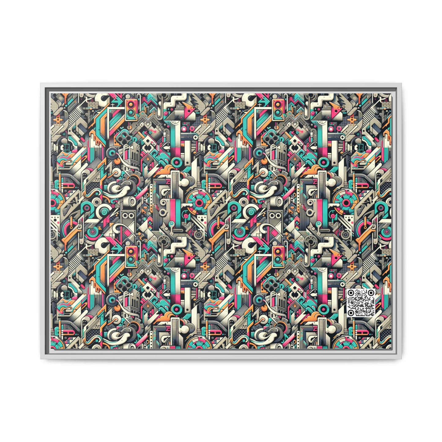 Digital Street Art Urban Street Style Matte Canvas, Framed (multi-color) - 8404 Design-74 A