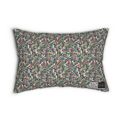 Digital Street Art Urban Street Style Spun Polyester Lumbar Pillow - 8404 Design-74 S