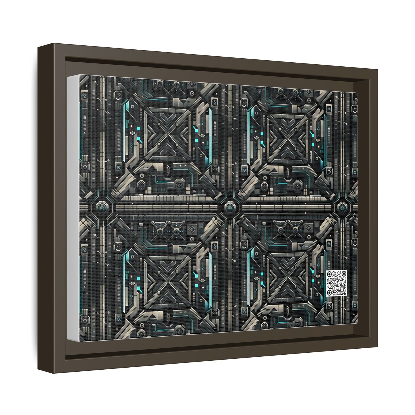 Tech Noir Futuristic Tech Aesthetic with a Dark Twist Matte Canvas, Framed (multi-color) - 8404 Design-59 A