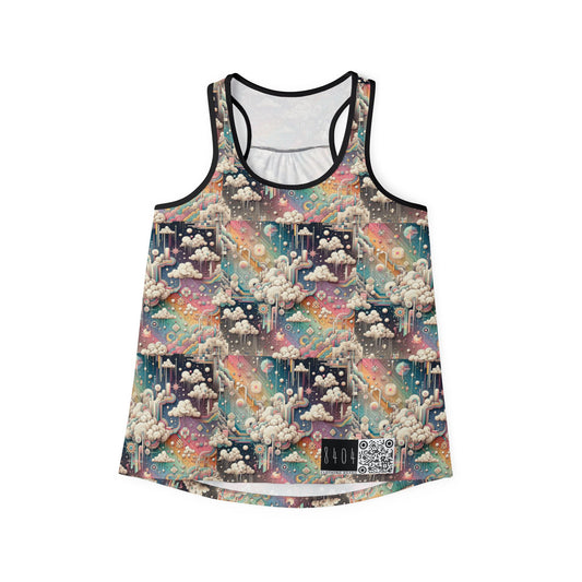 Digital Dreamland Whimsical and Nostalgic Streetwear With a Digital Twist Women's Tank Top - 8404 Design-52