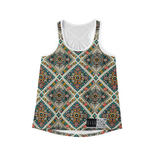 Cultural Fusion Tech Blend of Cultural Heritage With Tech-Inspired Elements Women's Tank Top - 8404 Design-64