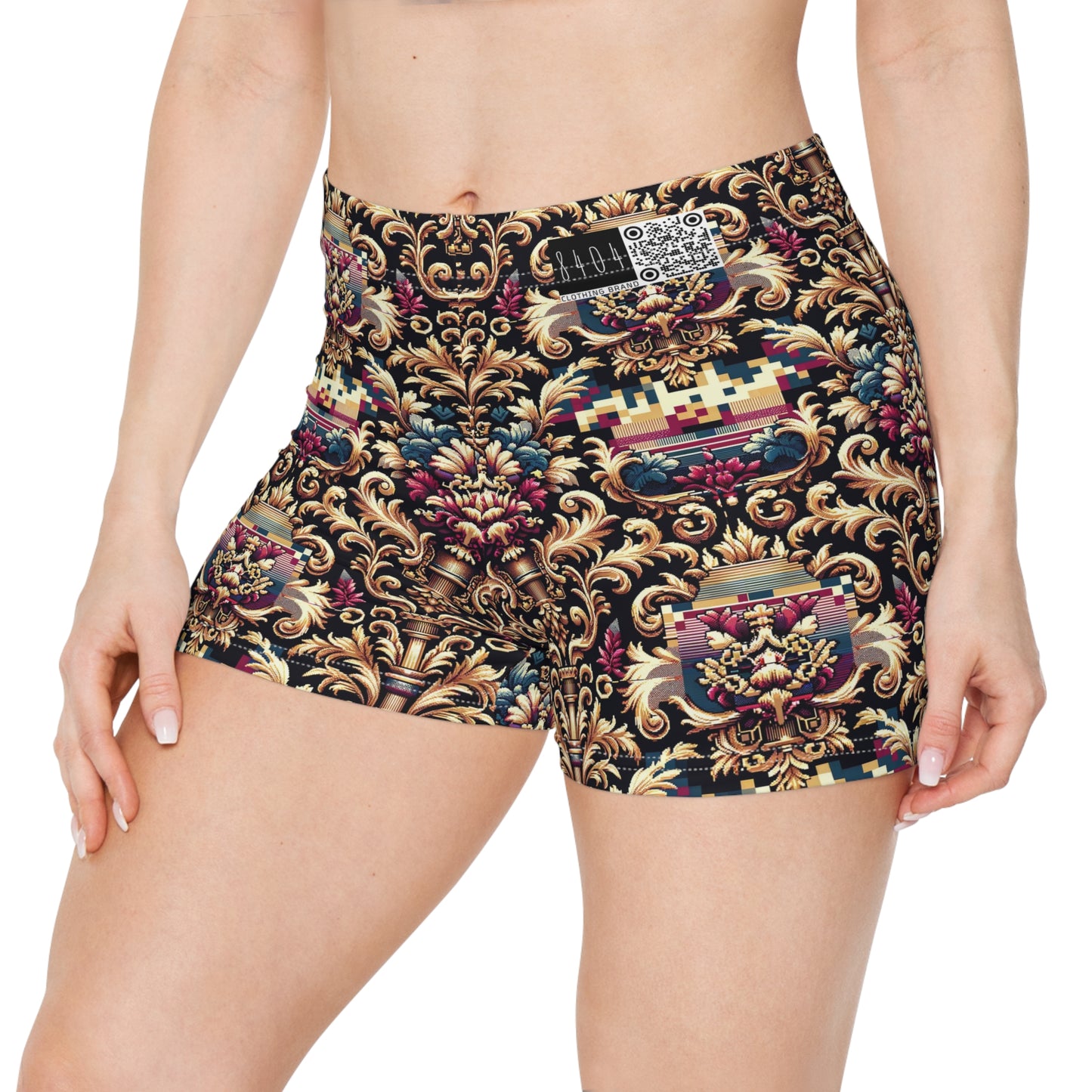 Digital Renaissance Modern Baroque Fusion Women's Shorts - 8404 Design-53