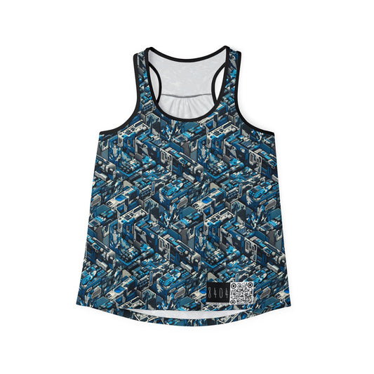 Tech Urban Camo Tech-Forward Streetwear With a Futuristic Military Edge Women's Tank Top - 8404 Design-51