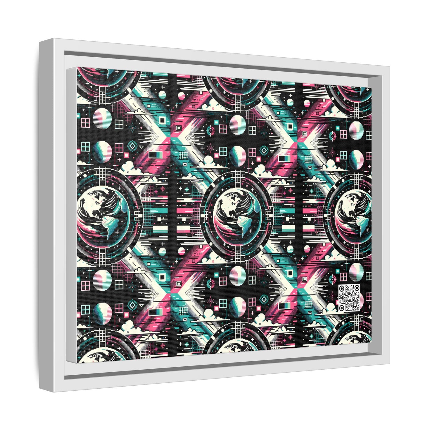 Digital Artistry Digital-native Streetwear Matte Canvas, Framed (multi-color) - 8404 Design-62 A