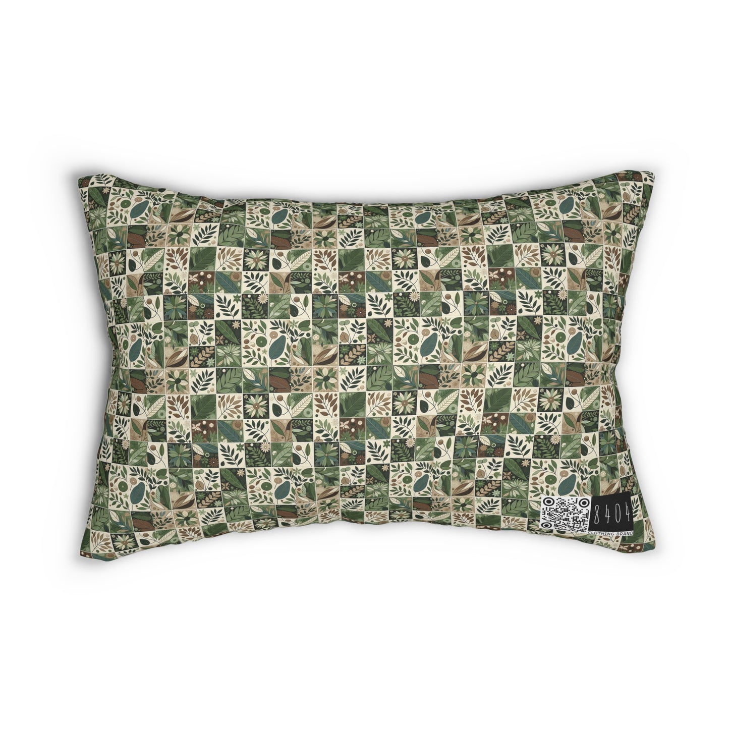 Streetwear Sustainability Environmentally Conscious Streetwear with a Natural Aesthetic Spun Polyester Lumbar Pillow - 8404 Design-57 S