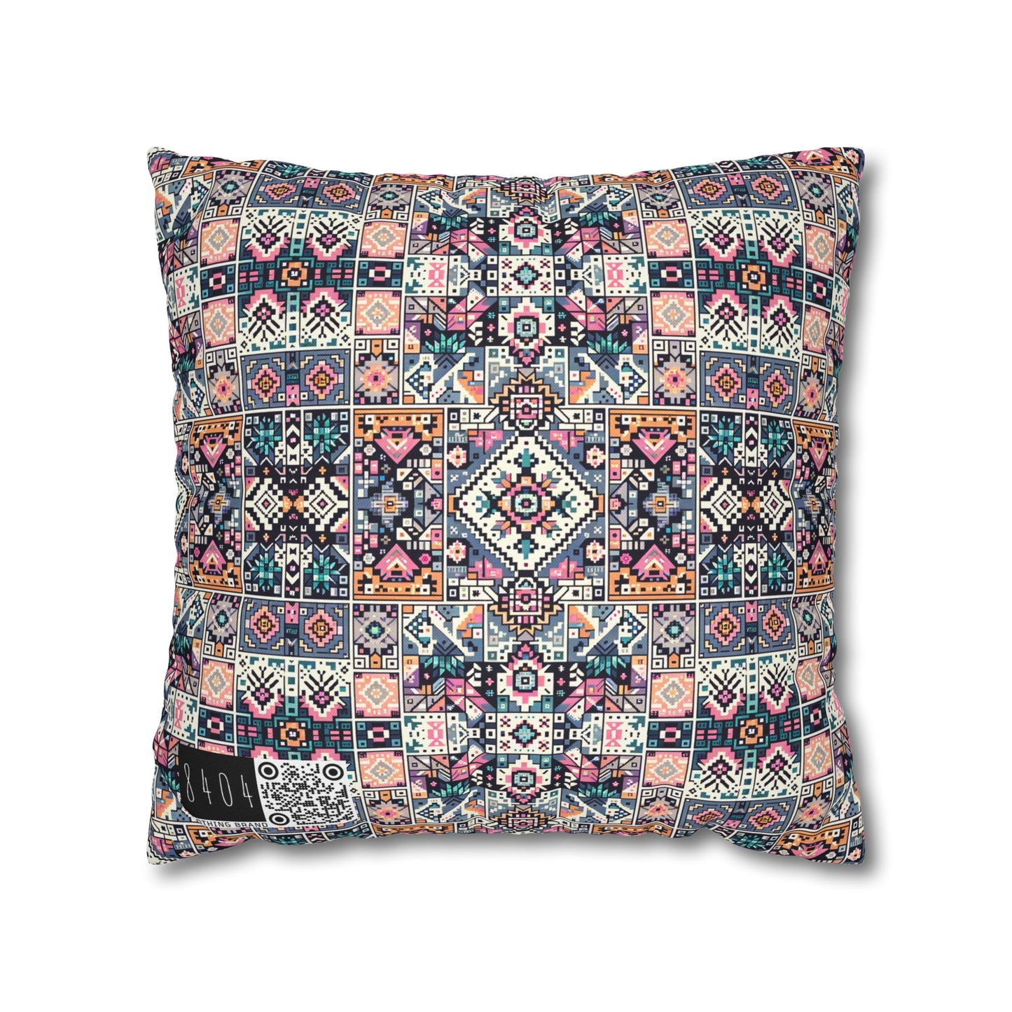 Spun Polyester Square Pillowcase - 8404 Design-02