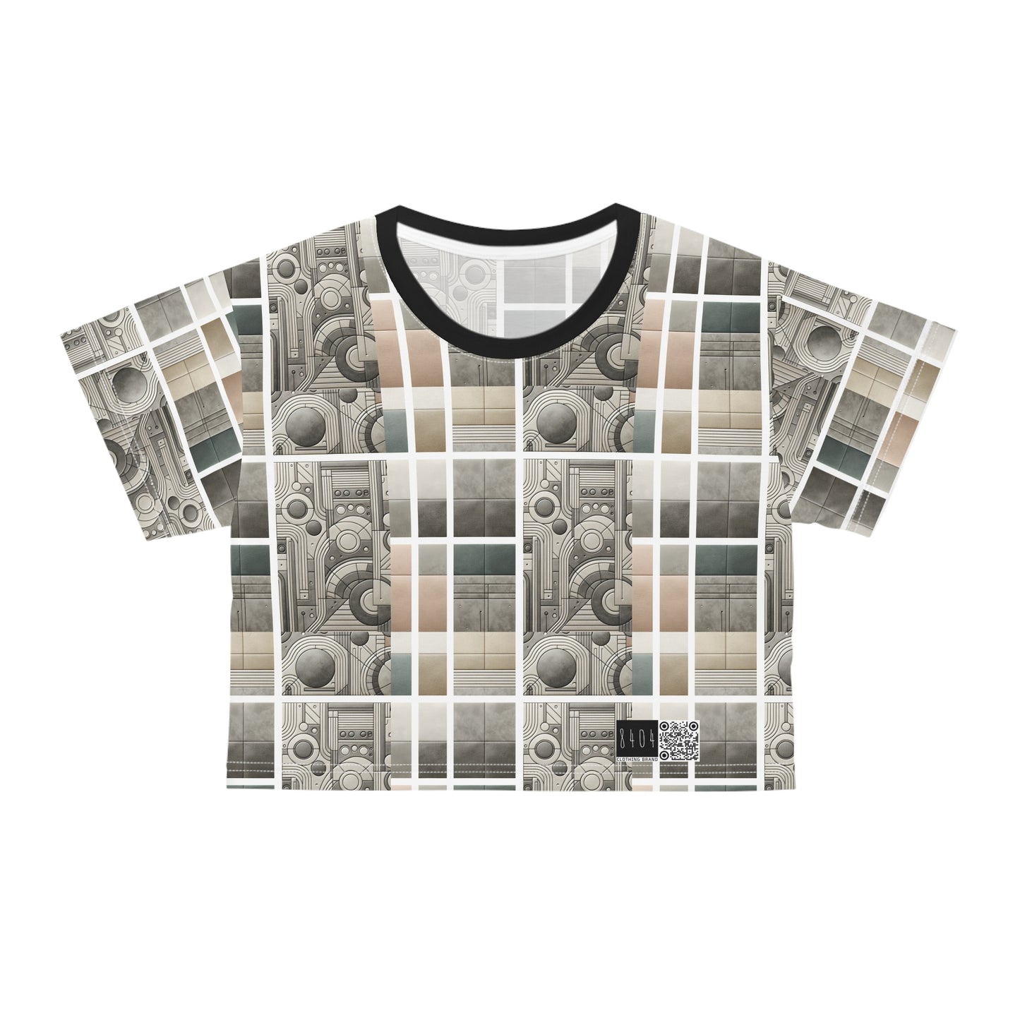Tech Utility Chic Tech-Forward Minimalist Crop Tee - 8404 Design-59
