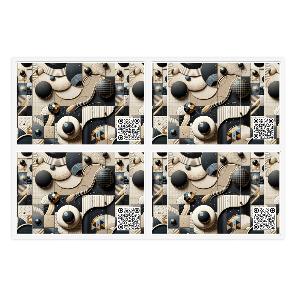 Tech-forward Luxe Streetwear Tech Luxe Fusion Sticker Sheet - 8404 Design-71