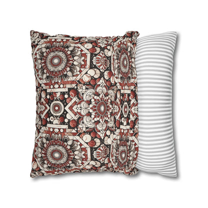 Neo Jomon Sculptural Aesthetics Artisanal Streetwear Spun Polyester Square Pillowcase - 8404 Design-55
