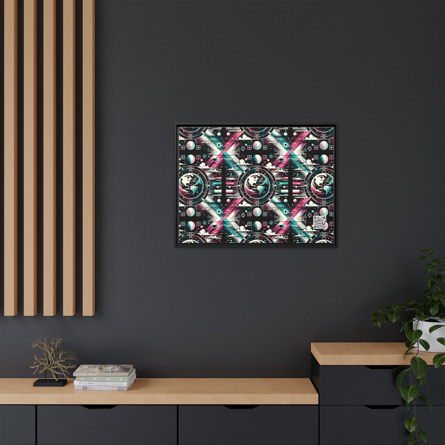 Digital Artistry Digital-native Streetwear Matte Canvas, Framed (multi-color) - 8404 Design-62 A