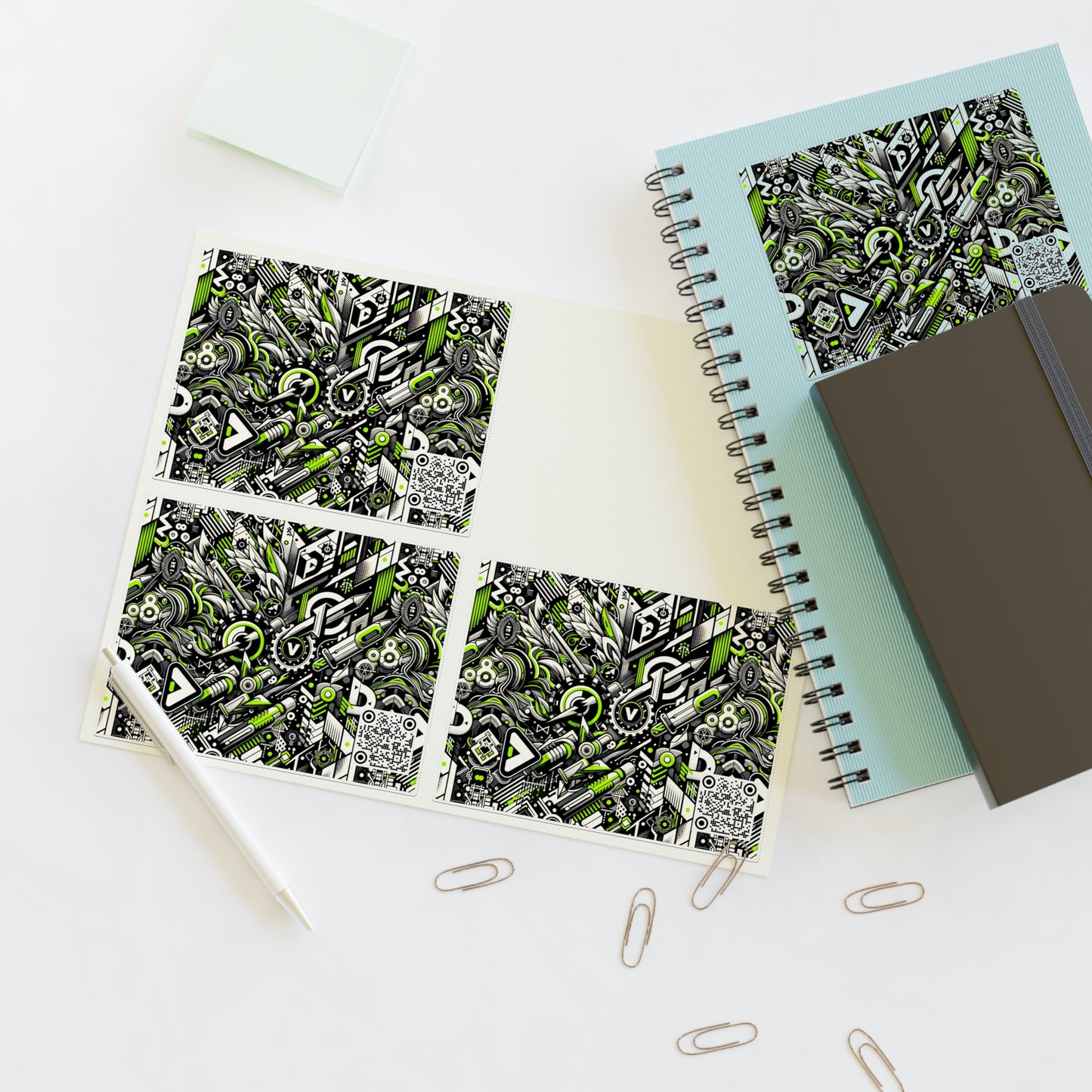 Graffiti Tech Fusion Bold Streetwear Fusion Sticker Sheets - 8404 Design-59