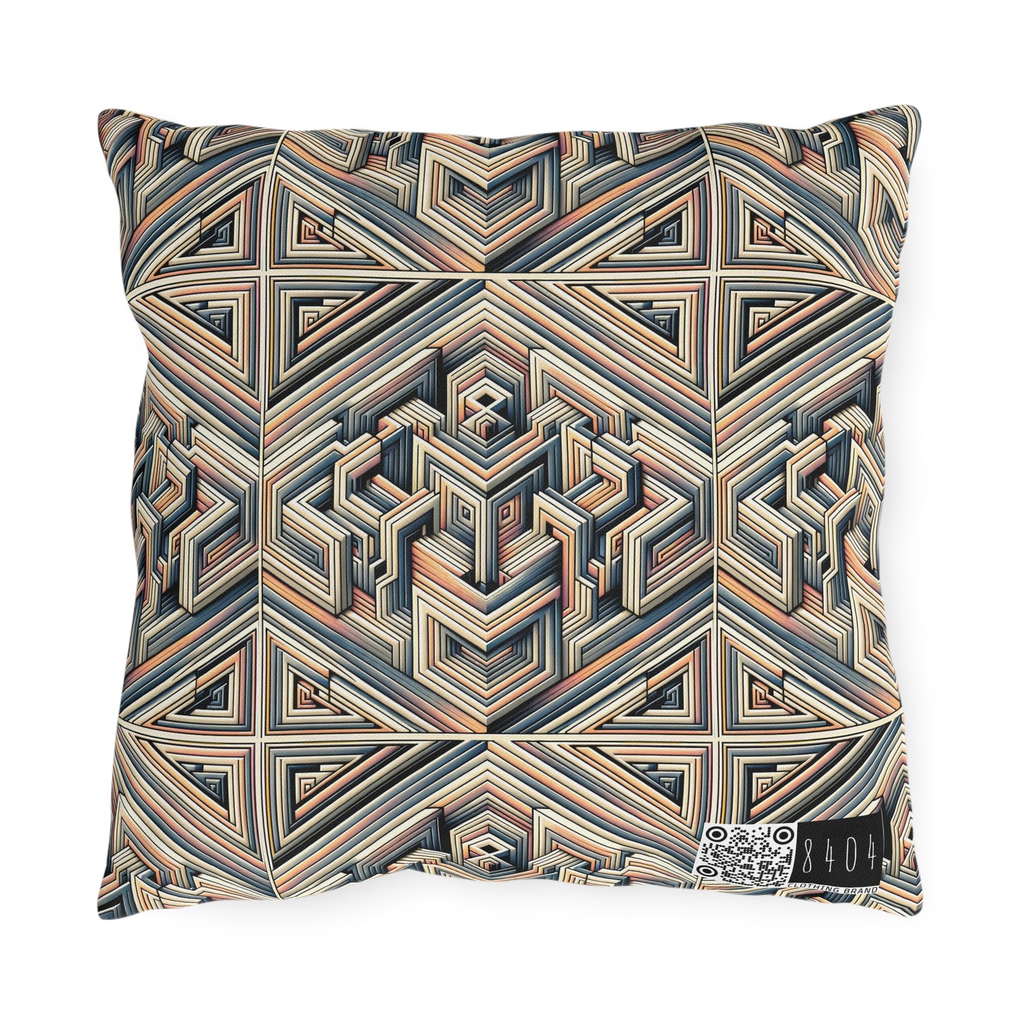 Tech Illusion Graphics Futuristic Artistry Outdoor Pillow - 8404 Design-52