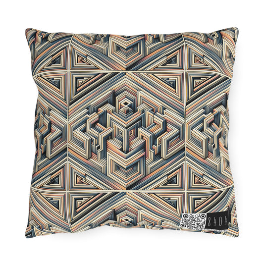 Tech Illusion Graphics Futuristic Artistry Outdoor Pillow - 8404 Design-52