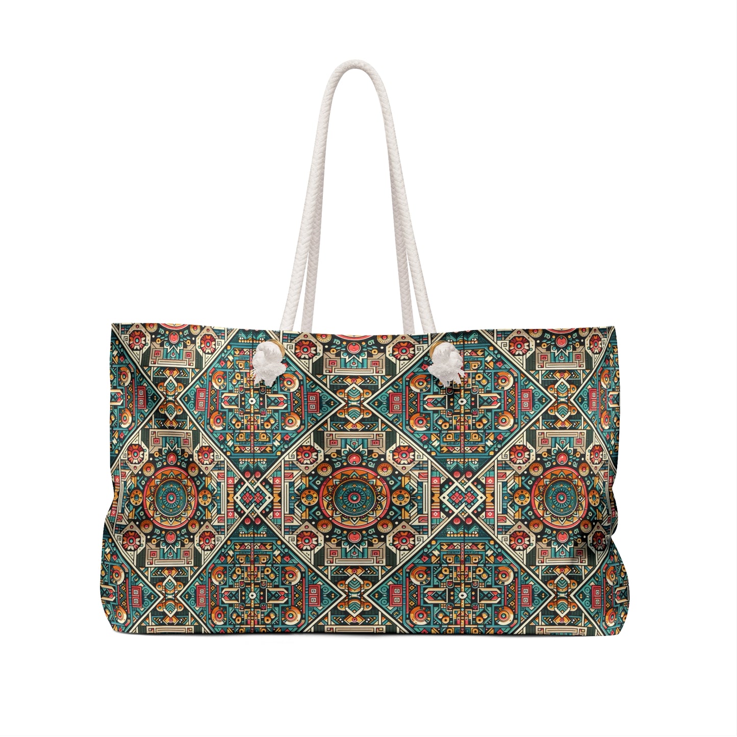 Cultural Fusion Tech Blend of Cultural Heritage With Tech-Inspired Elements Weekender Bag - 8404 Design-74
