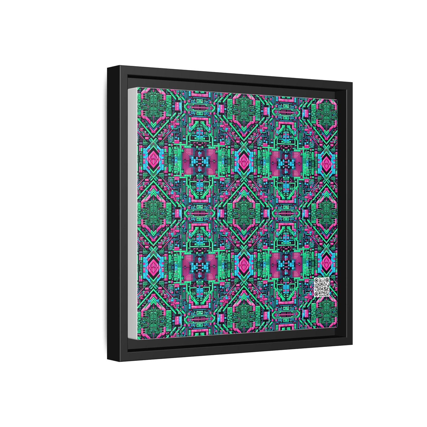 Digital Glitch Vibes Tech-Inspired Streetwear Matte Canvas, Framed (multi-Color) - 8404 Design-71 B