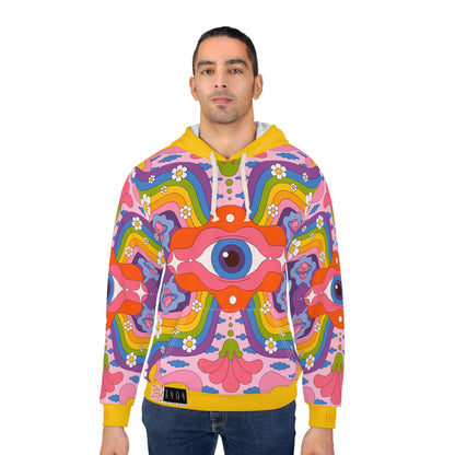 8404's Unisex Adult "the Eye of Trance in Yellow" Fashion Pullover Hoodie