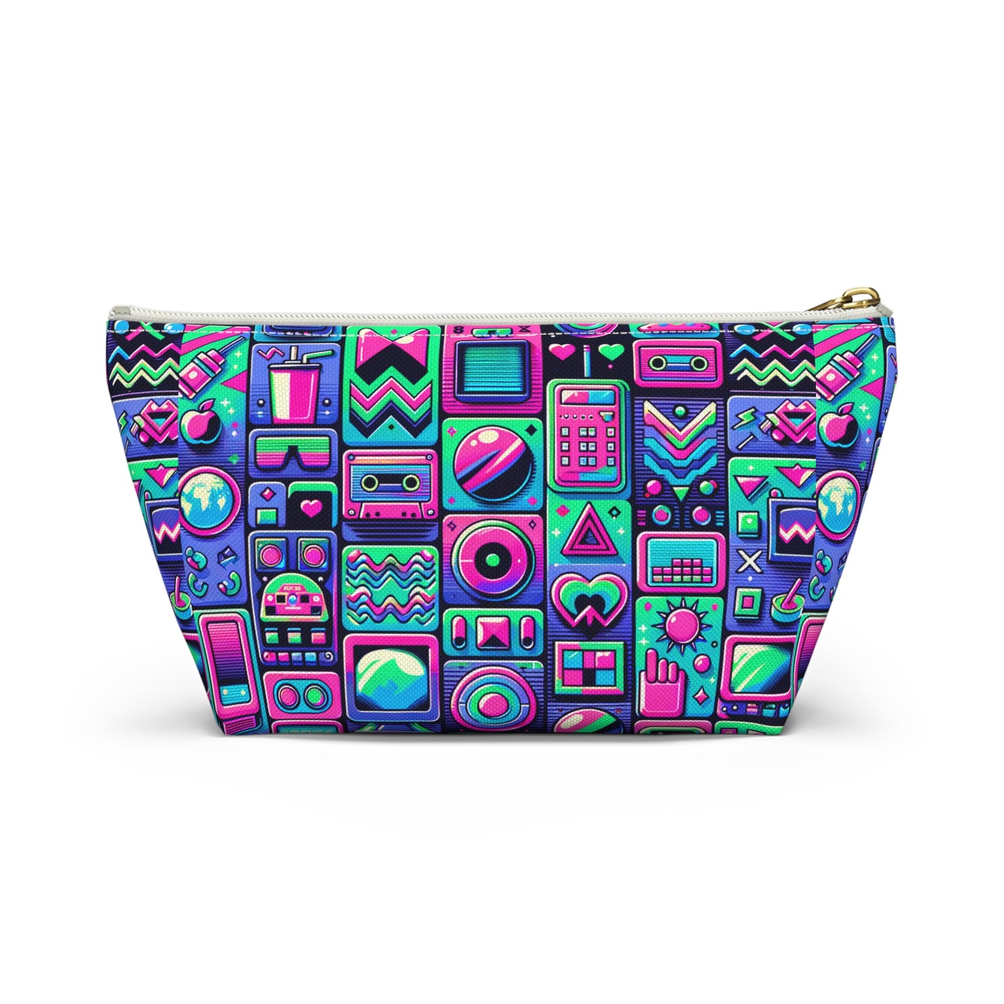 Neon Retro Revival Retro Futurism Accessory Pouch W T-bottom - 8404 Design-60