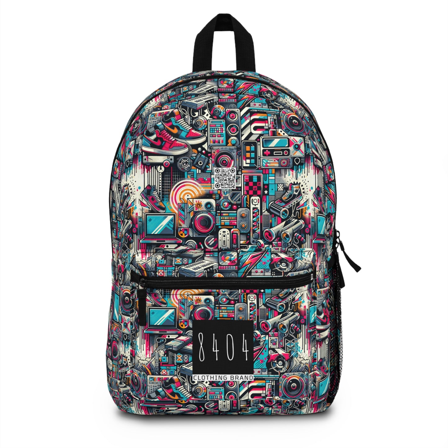 Urban Graffiti Fusion Eclectic Street Art Meets Modern Tech Culture Backpack - 8404 Design-50