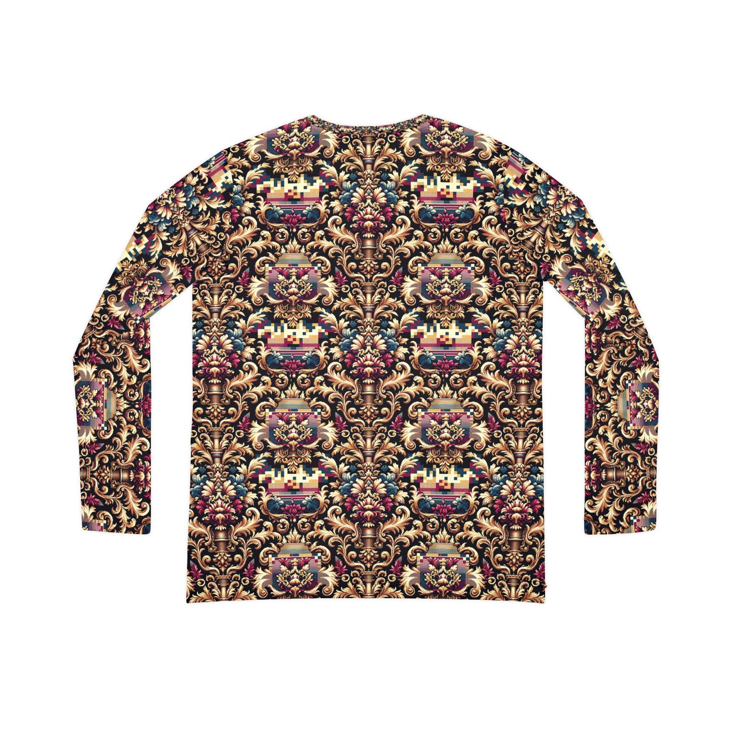 Digital Renaissance Modern Baroque Fusion Women's Long Sleeve V-Neck Shirt - 8404 Design-53