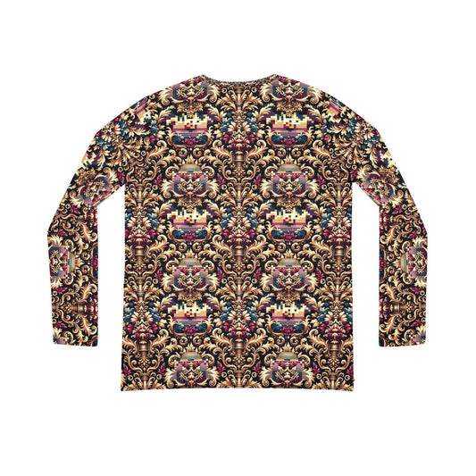 Digital Renaissance Modern Baroque Fusion Women's Long Sleeve V-Neck Shirt - 8404 Design-53