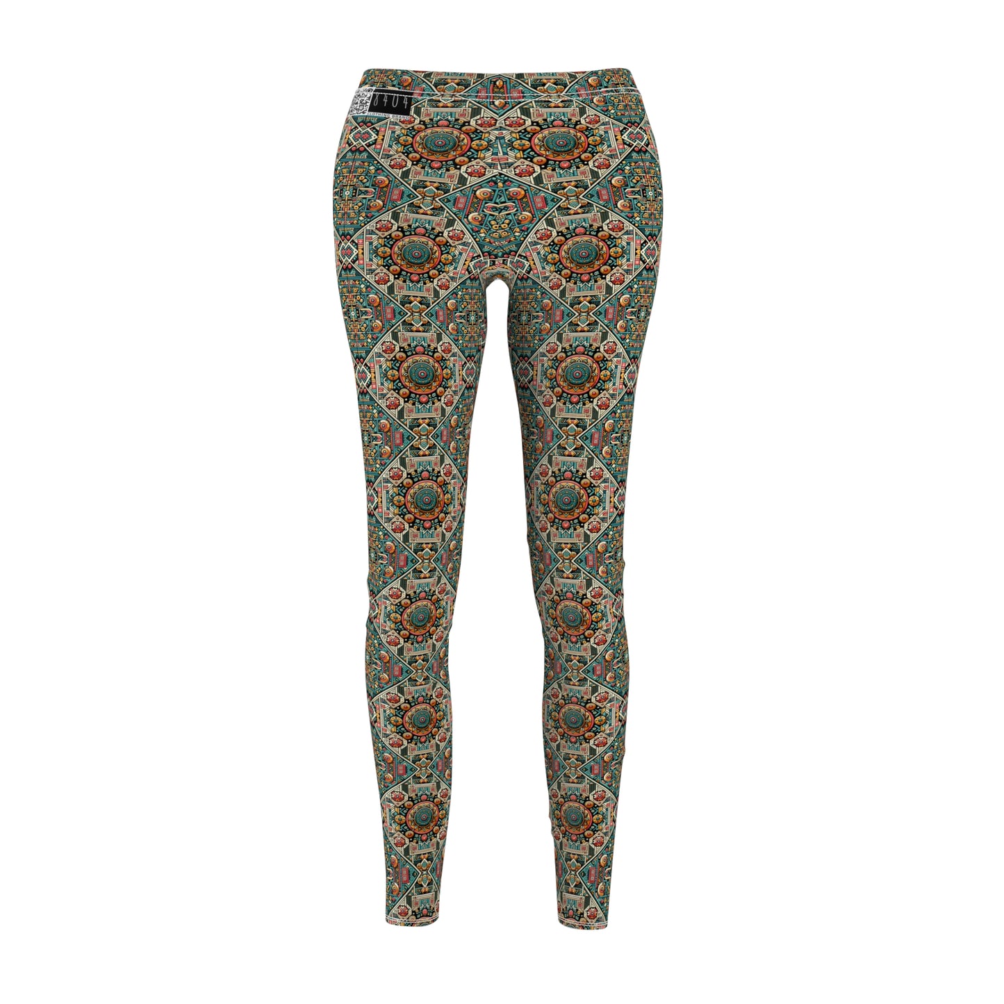 Cultural Fusion Tech Blend of Cultural Heritage With Tech-Inspired Elements Women's Cut & Sew Casual Leggings - 8404 Design-74