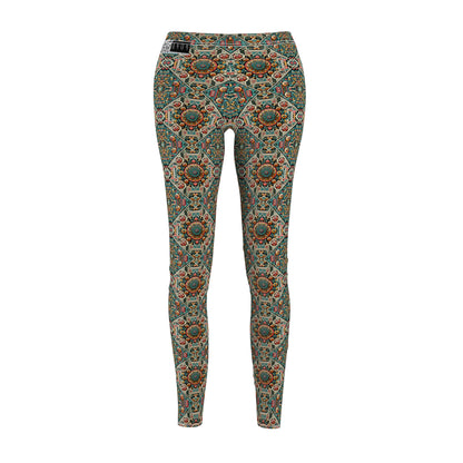 Cultural Fusion Tech Blend of Cultural Heritage With Tech-Inspired Elements Women's Cut & Sew Casual Leggings - 8404 Design-74
