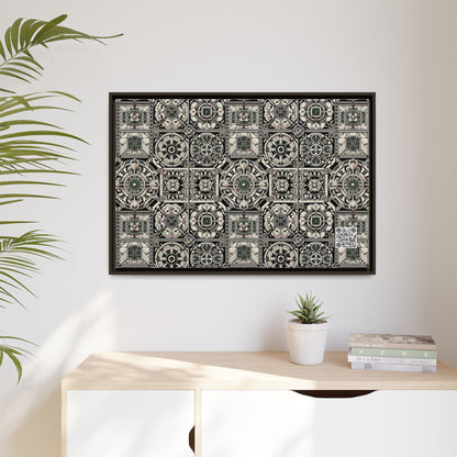 Cyber Garden Party Tech Garden Extravaganza Matte Canvas, Framed (multi-Color) - 8404 Design-45 A