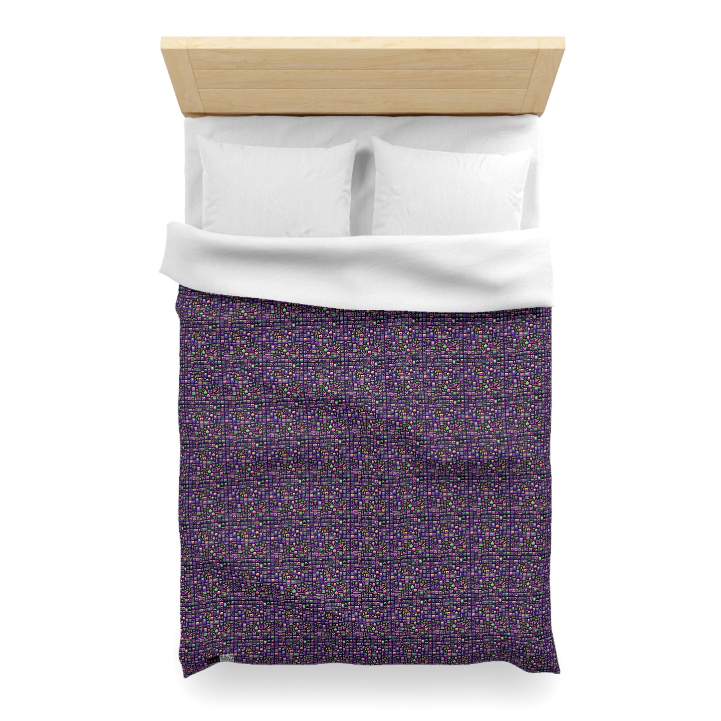 Digital Nostalgia Remix Modern Vintage Fusion Microfiber Duvet Cover - 8404 Design-49