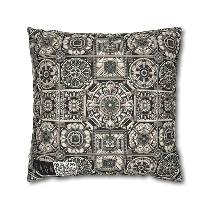 Cyber Garden Party Tech Garden Extravaganza Faux Suede Square Pillowcase - 8404 Design-45
