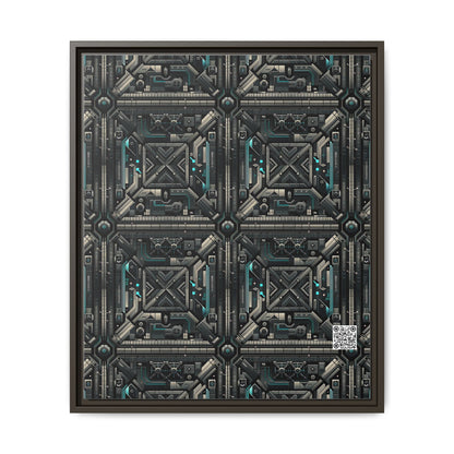 Tech Noir Futuristic Tech Aesthetic with a Dark Twist Matte Canvas, Framed (multi-color) - 8404 Design-59 B