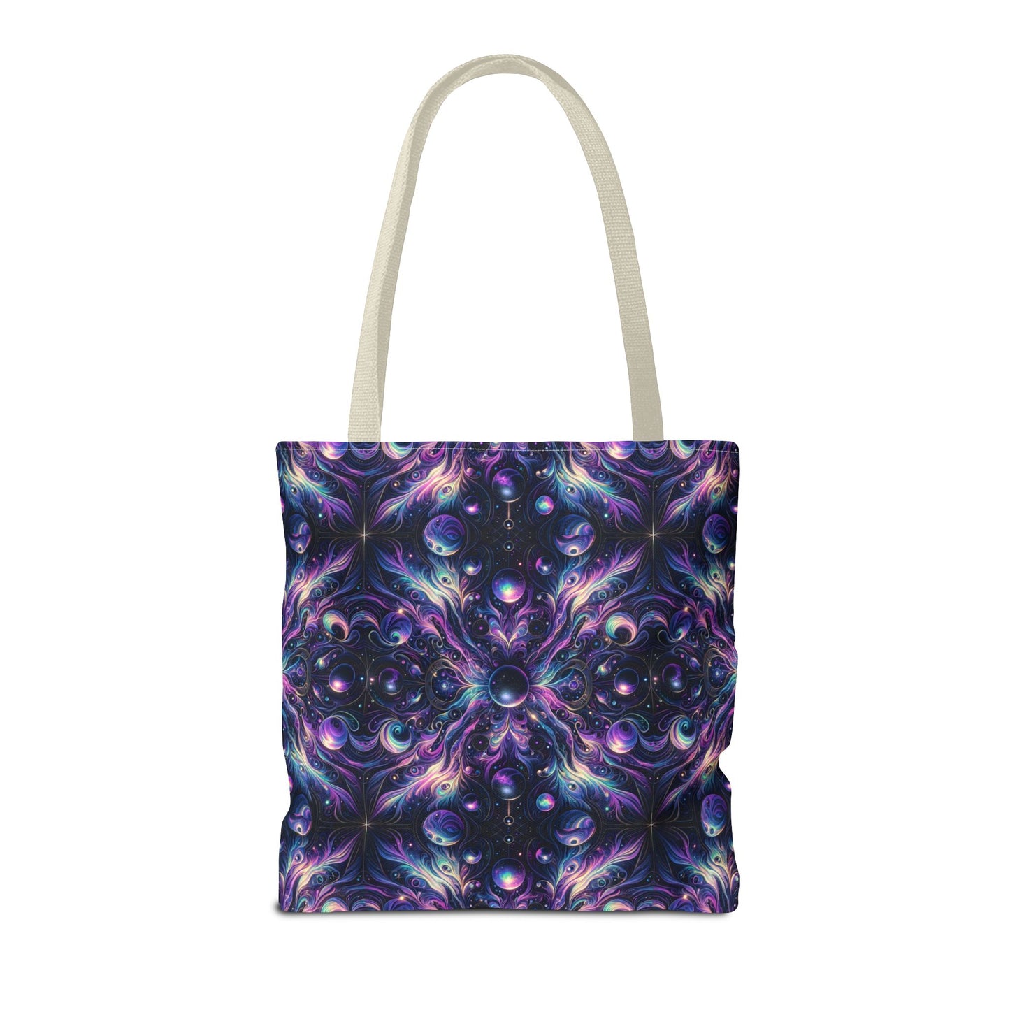 Galactic Hues Tech-Forward Cosmic Fusion Tote Bag - 8404 Design-41