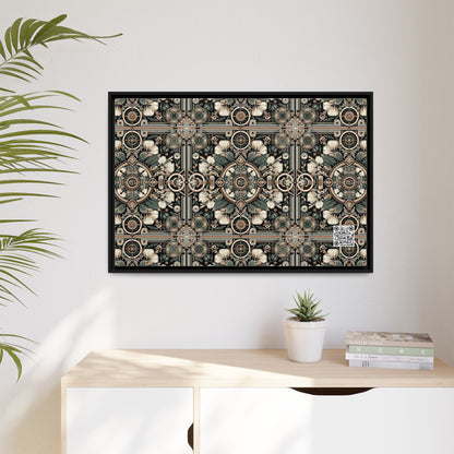 Cyber Garden Party Tech Garden Extravaganza Matte Canvas, Framed (multi-Color) - 8404 Design-66 A