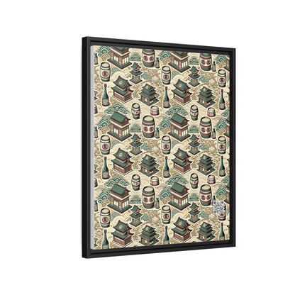 Cultural Artisanal Fusion Contemporary Cultural Elegance Matte Canvas, Framed (multi-Color) - 8404 Design-68 B