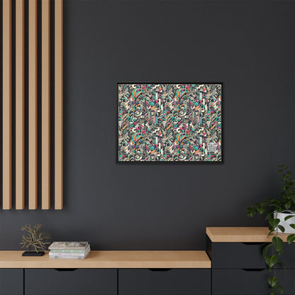 Digital Street Art Urban Street Style Matte Canvas, Framed (multi-color) - 8404 Design-74 A