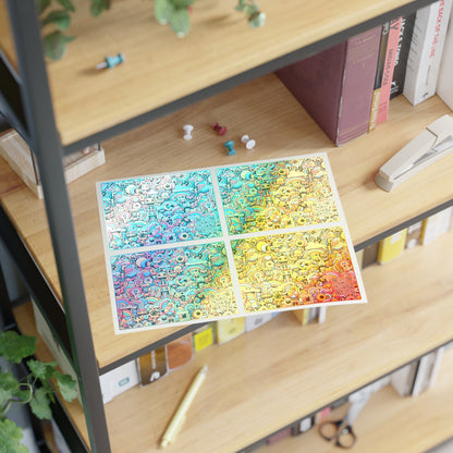 Neon Pop Playful Pop Culture Mashup Sticker Sheets - 8404 Design-62