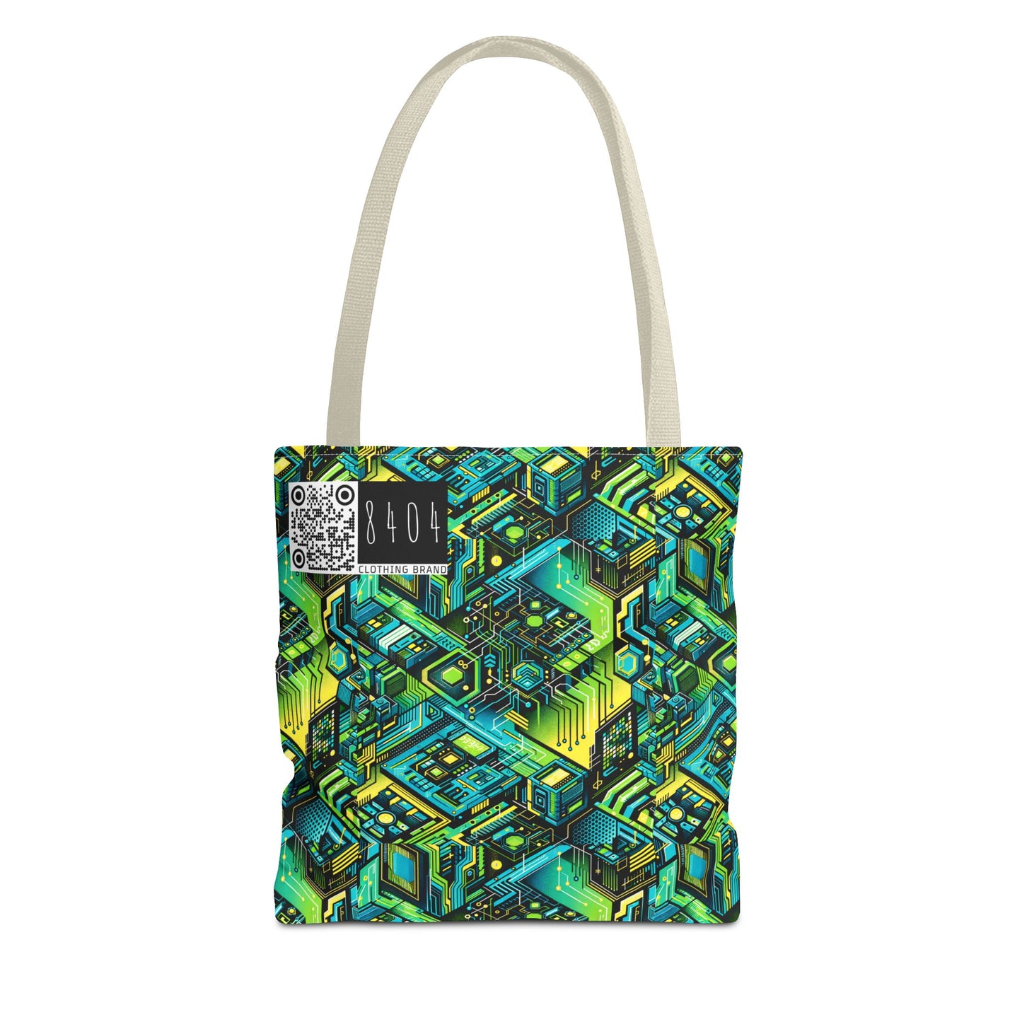 Tech-Infused Neon Tech-Forward Streetwear Tote Bag - 8404 Design-38