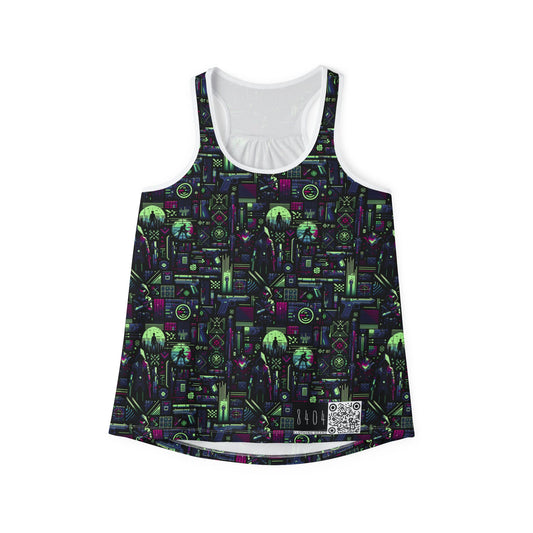 Tech Noir Futuristic Cyberpunk Women's Tank Top - 8404 Design-63
