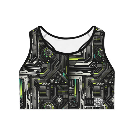 Tech Noir Tech-Forward Minimalism Sports Bra - 8404 Design-60