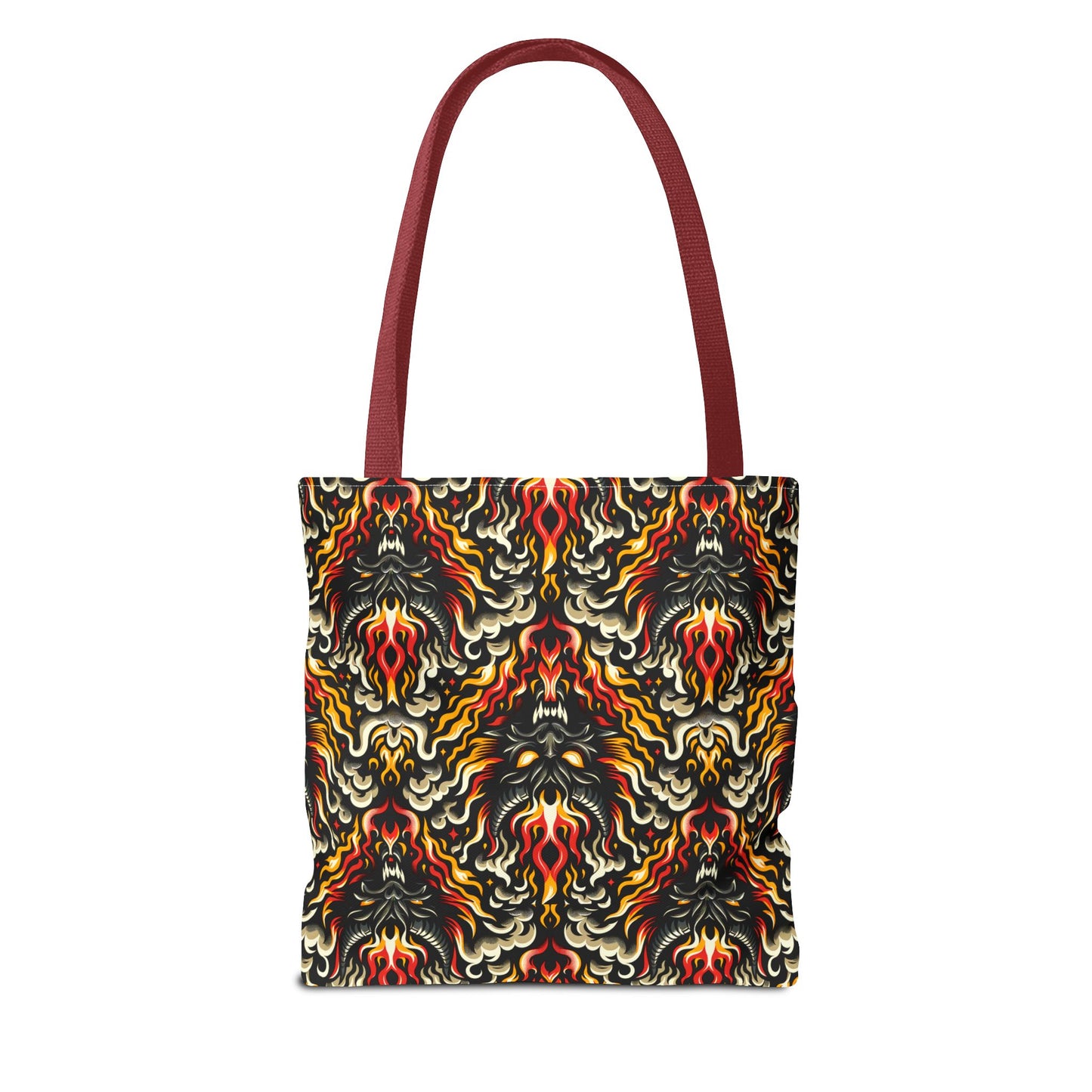 Flame Graphics Maximalist Streetwear Tote Bag - 8404 Design-59