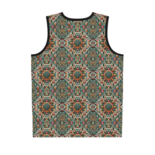 Cultural Fusion Tech Blend of Cultural Heritage With Tech-Inspired Elements Basketball Jersey - 8404 Design-74