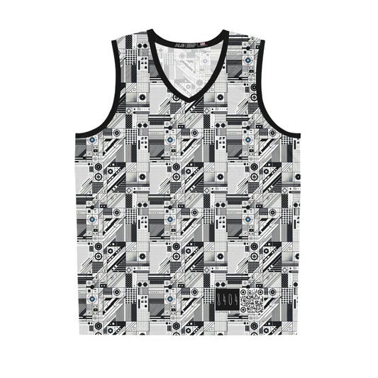 Digital Minimalism Minimalist Tech Basketball Jersey - 8404 Design-52
