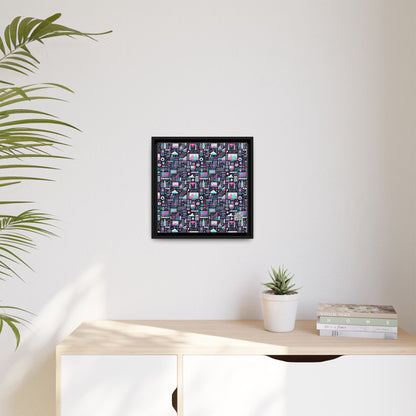 Digital Rebellion Youthful Streetwear with a Rebellious Digital Twist Matte Canvas, Framed (multi-color) - 8404 Design-71 A